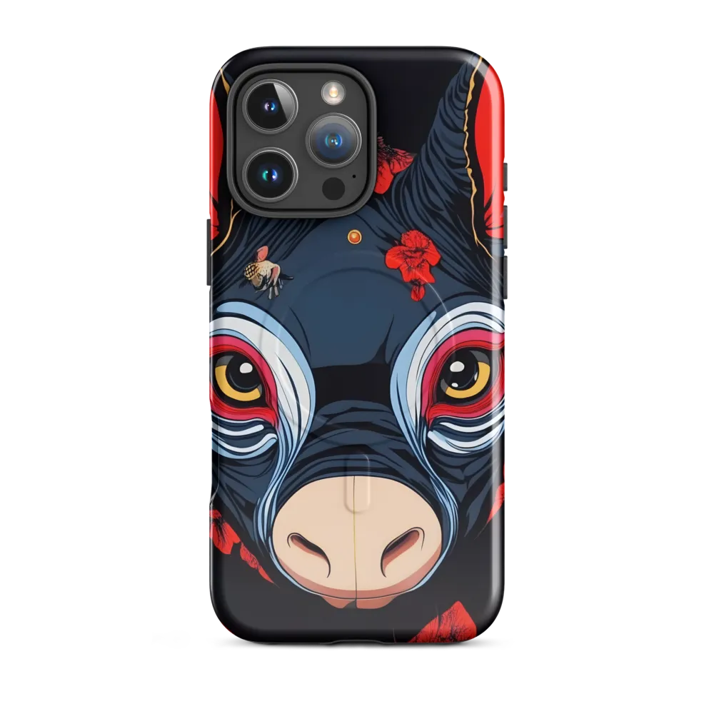 Mystical Bull with Floral Motifs