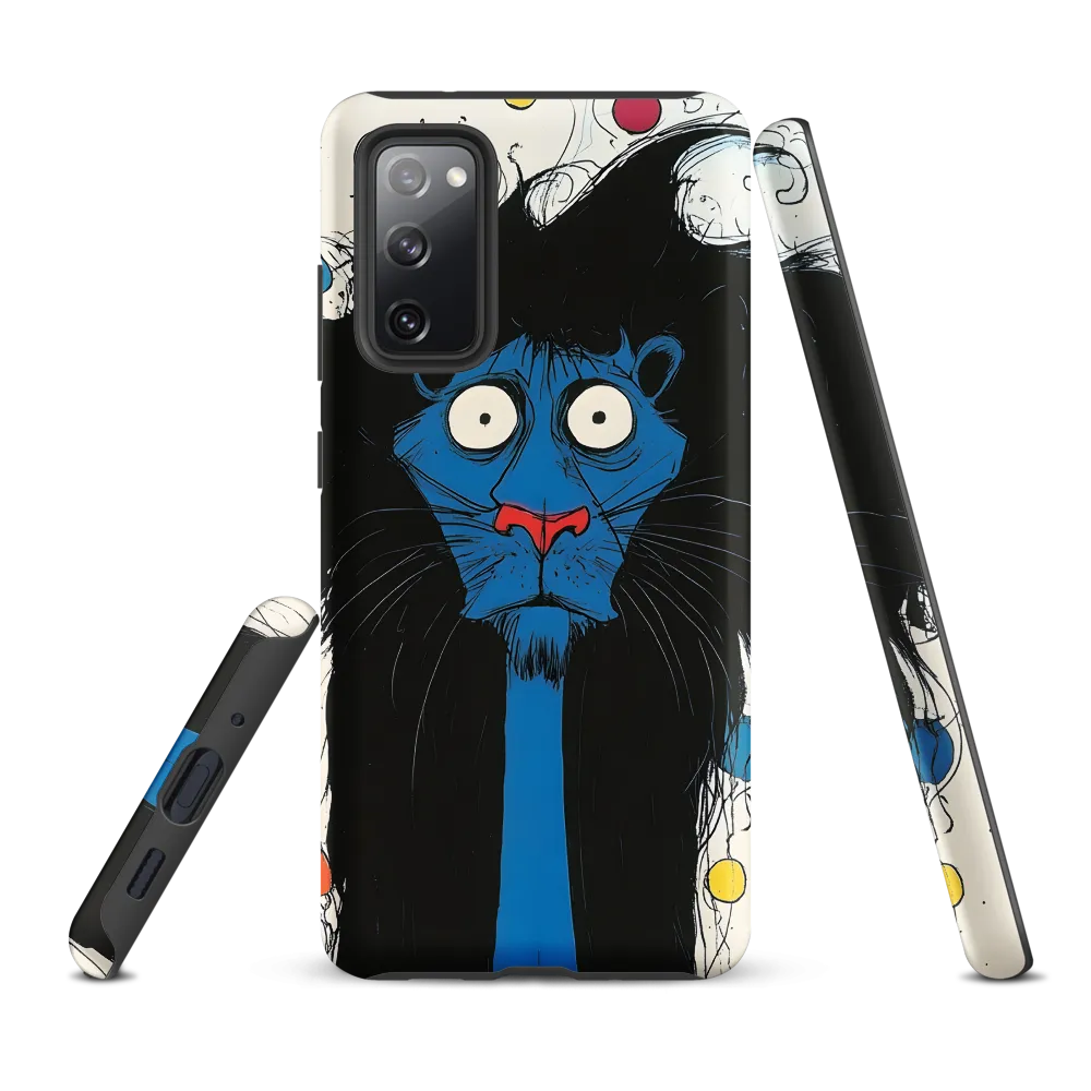 Whimsical Blue Lion