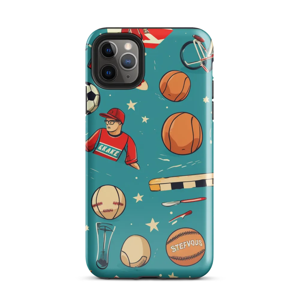 Playful Sports Medley | Phone Case |  11 Pro Max | Tough Case | Glossy