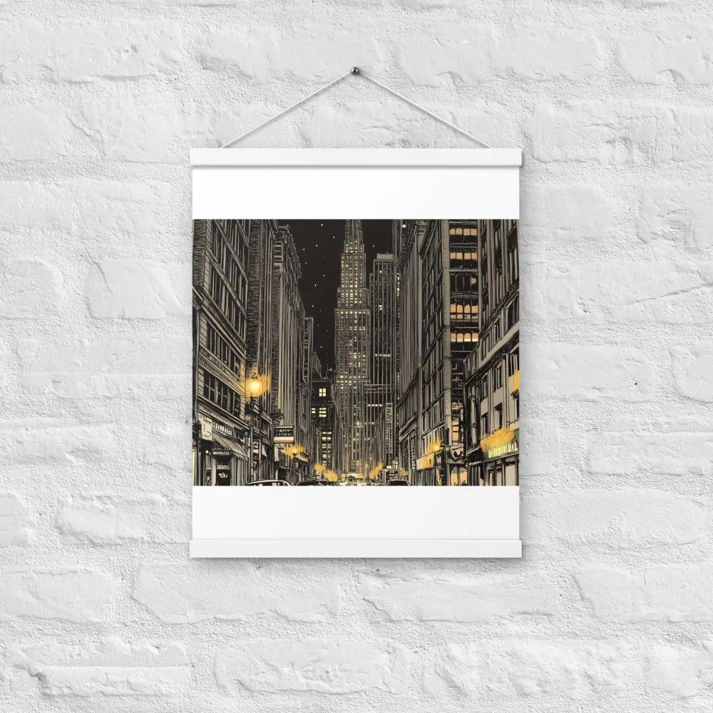 Whispers of the Night City | Poster With White Wood Hanger | 16″×20″