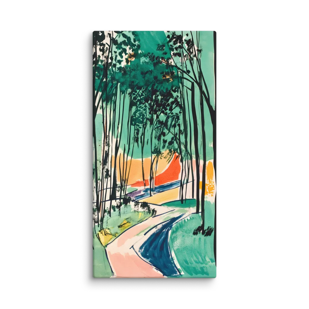 Winding Path Through the Forest | Canvas | 24″×48″