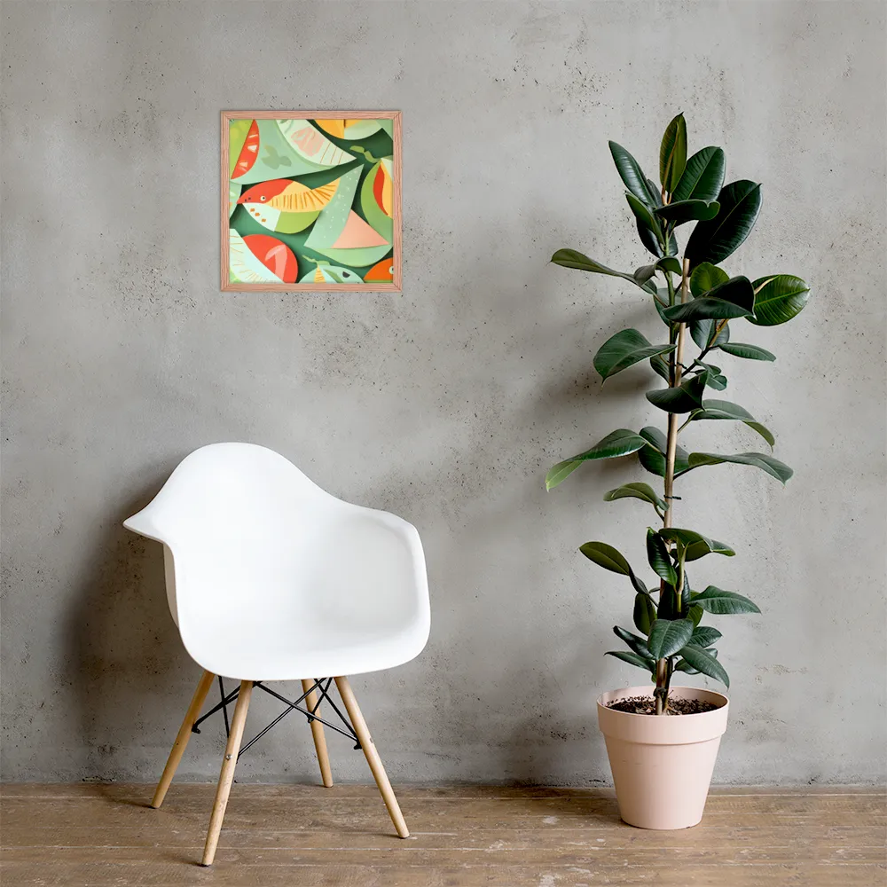 Nature's Palette | Poster with Red oak Frame | 16″×16″