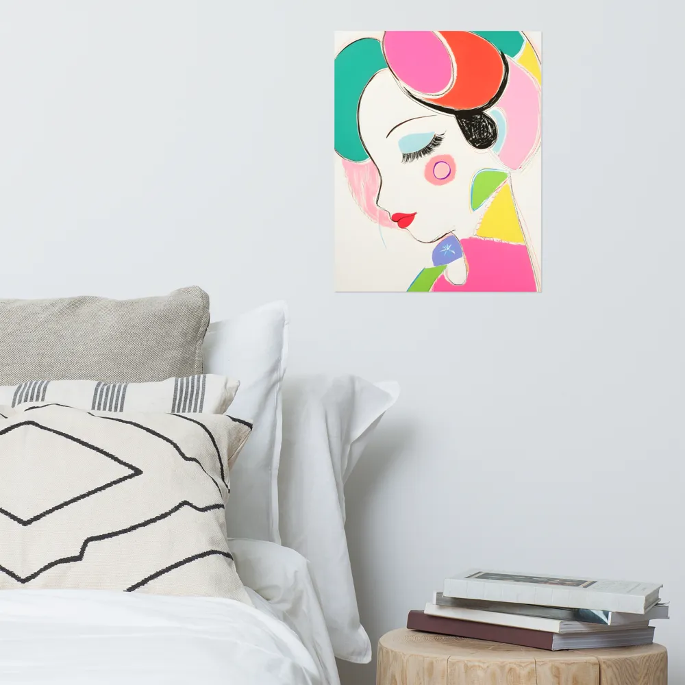 Whimsical Portrait in Colorful Abstraction | Poster | 16″×20″