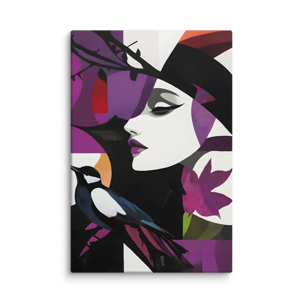 Nocturne in Purple: Profile with Magpie