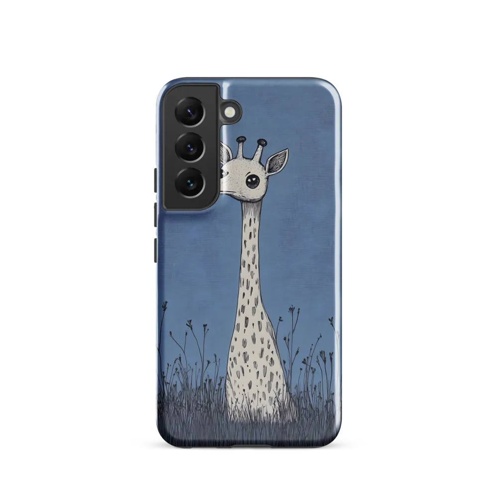 Whimsical Giraffe in Blue