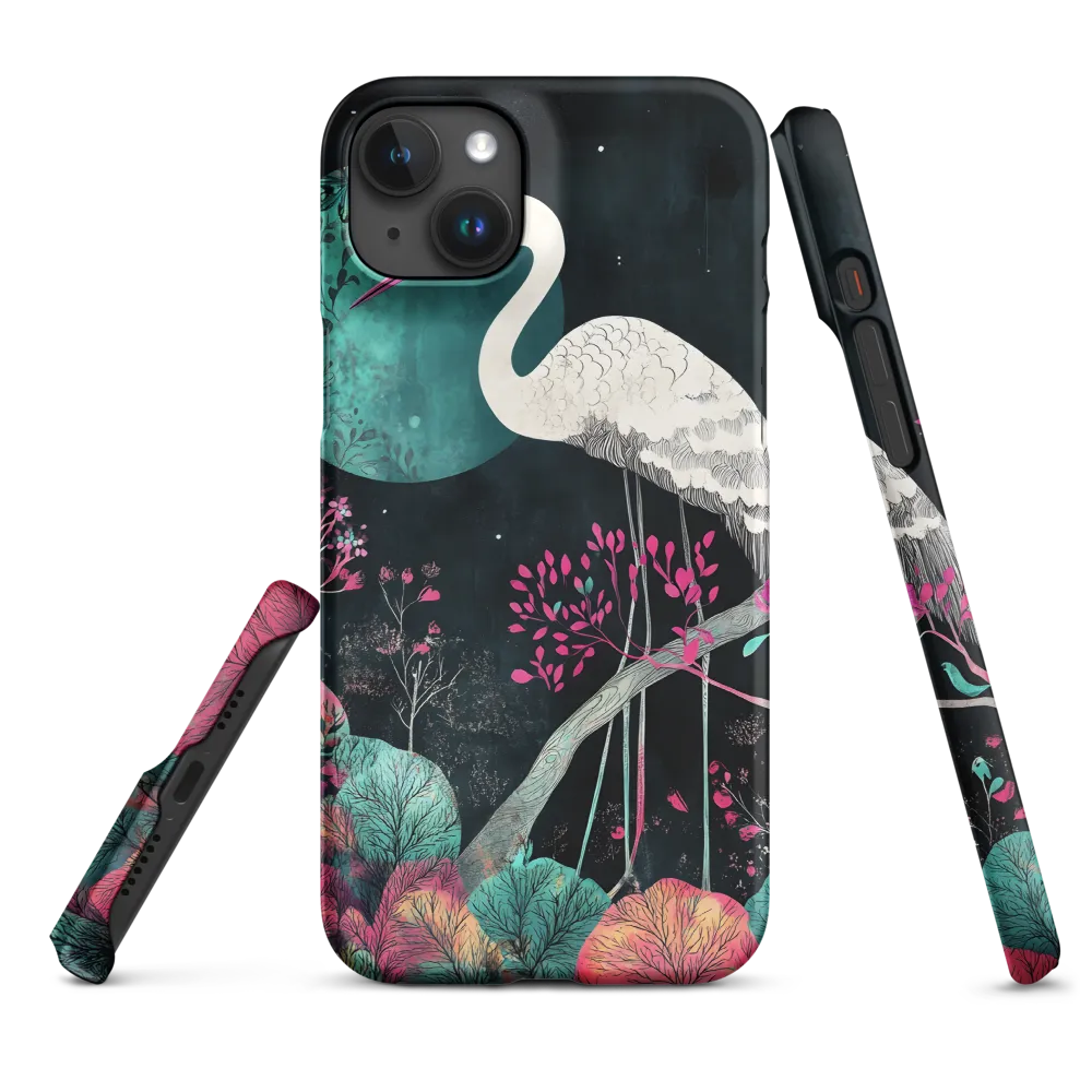 Ethereal Presence: Heron in a Floral Dreamscape