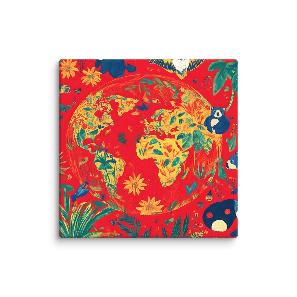Celebration of Life on Earth | Canvas | 20″×20″