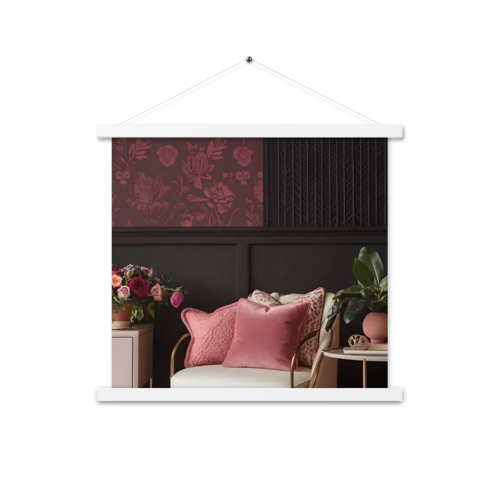 Elegance in Contrast: A Modern Interior Design | Poster With White Wood Hanger | 18″×18″
