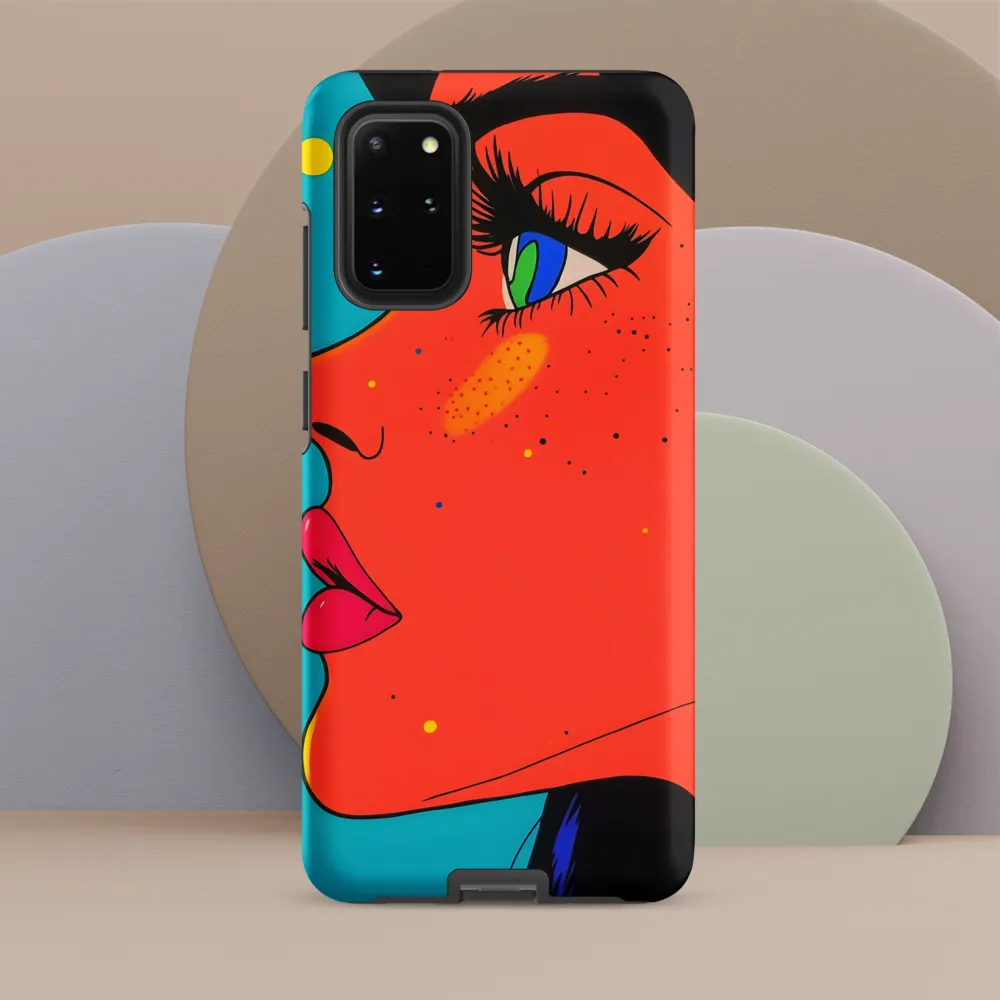 Vibrant Feminine Profile in Pop Art