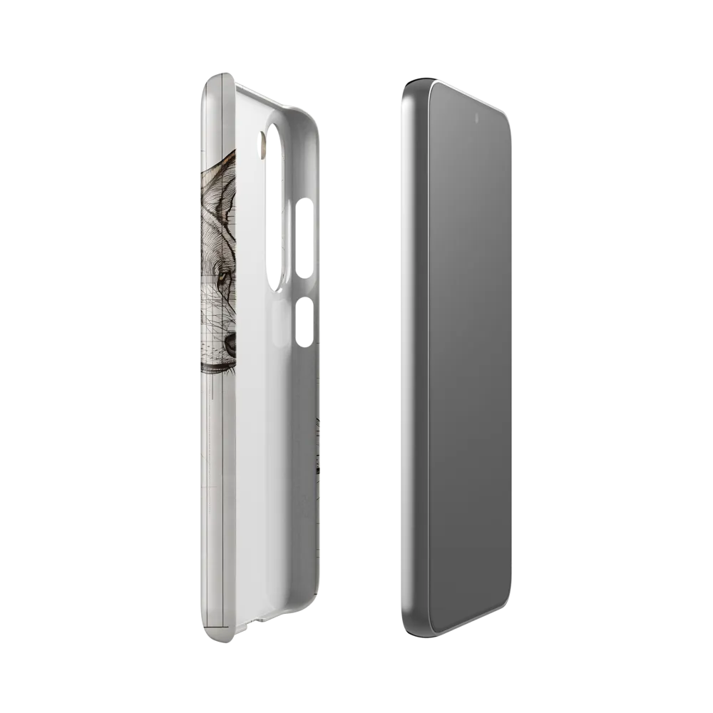 Geometric Harmony: The Essence of Wolves | Phone Case |  S23 | Snap Case | Glossy