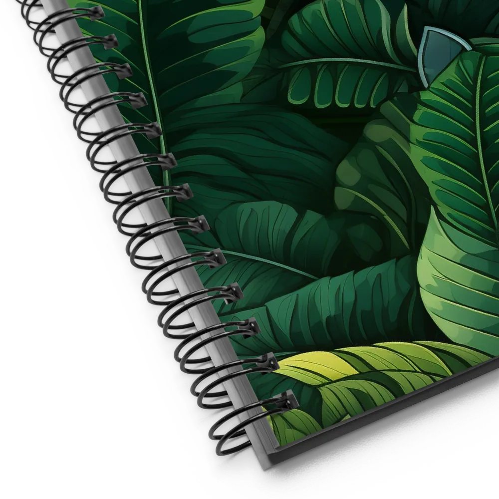 Lush Canopy: A Tropical Foliage Study | Spiral Notebook