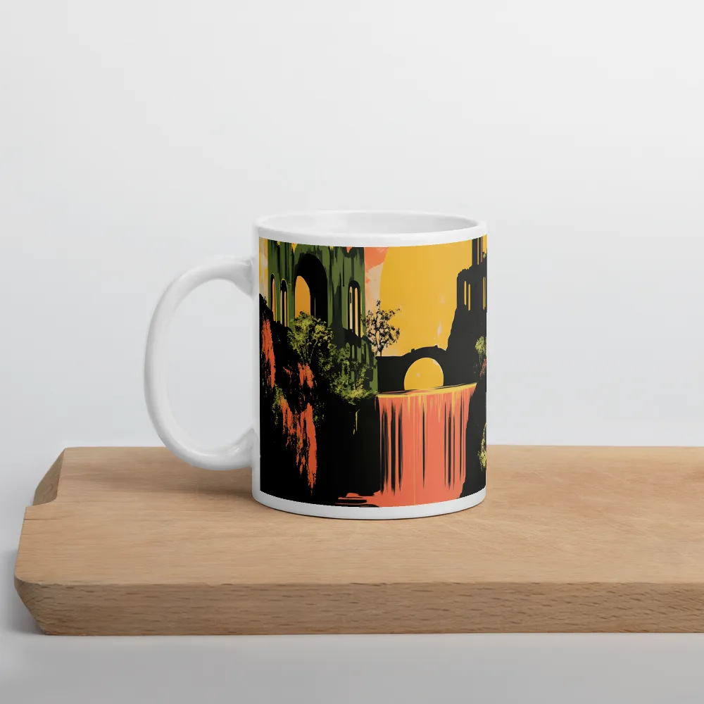 Elysian Echoes: A Surreal Reflections | Mug with White inside | 11 oz