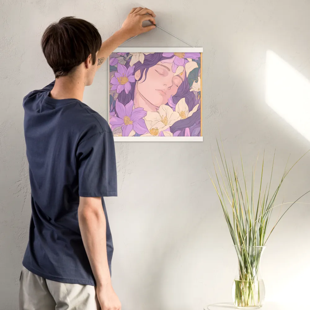 Harmony in Bloom | Poster With White Wood Hanger | 16″×16″