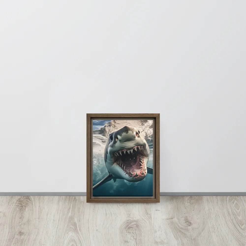 Fierce Majesty of the Ocean | Canvas with Brown Frame | 8″×10″