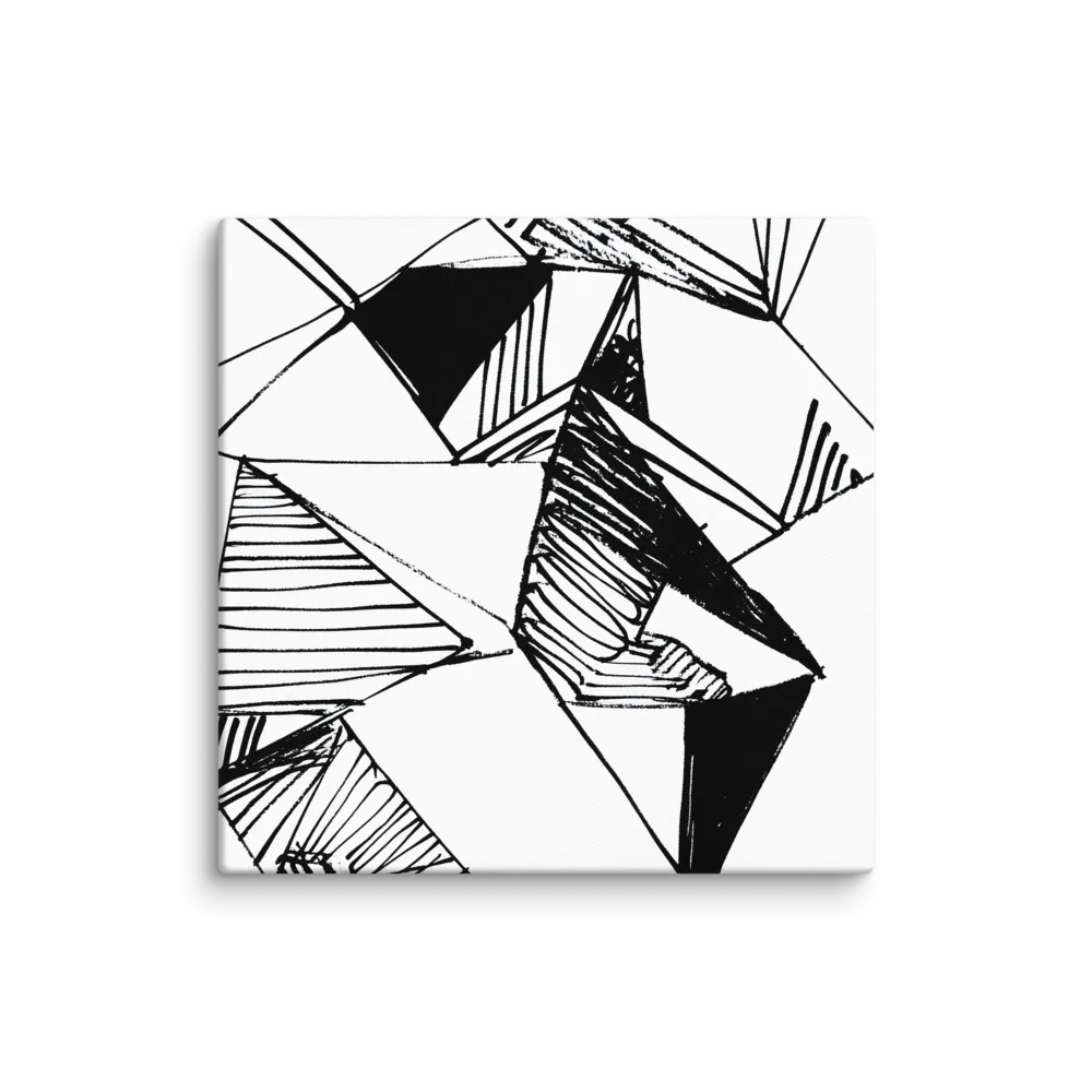 Dynamic Geometry in Ink | Canvas | 26″×26″