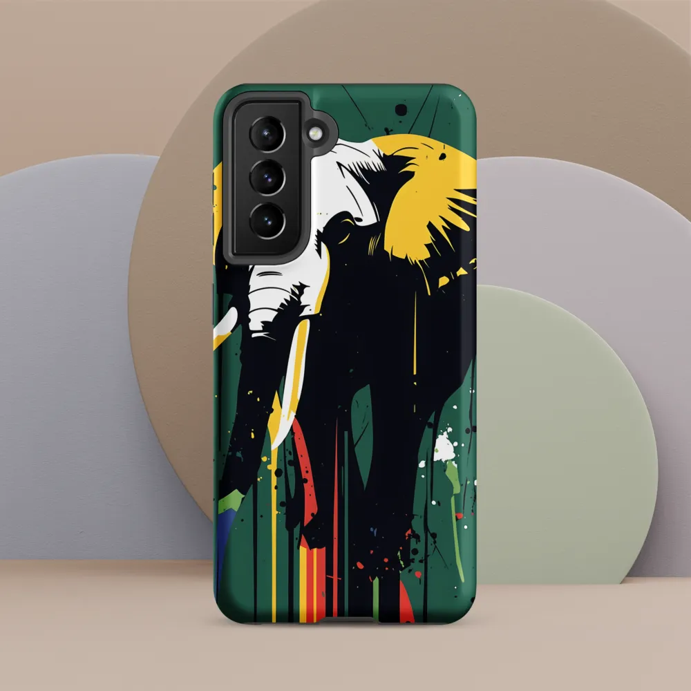 Majestic Minimalism: The Colorful Elephant