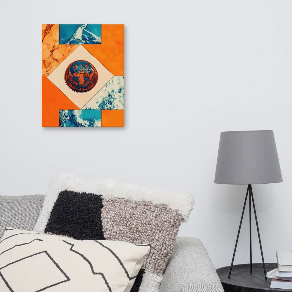 Harmonious Encounters: Abstract Geometry | Canvas | 16″×20″