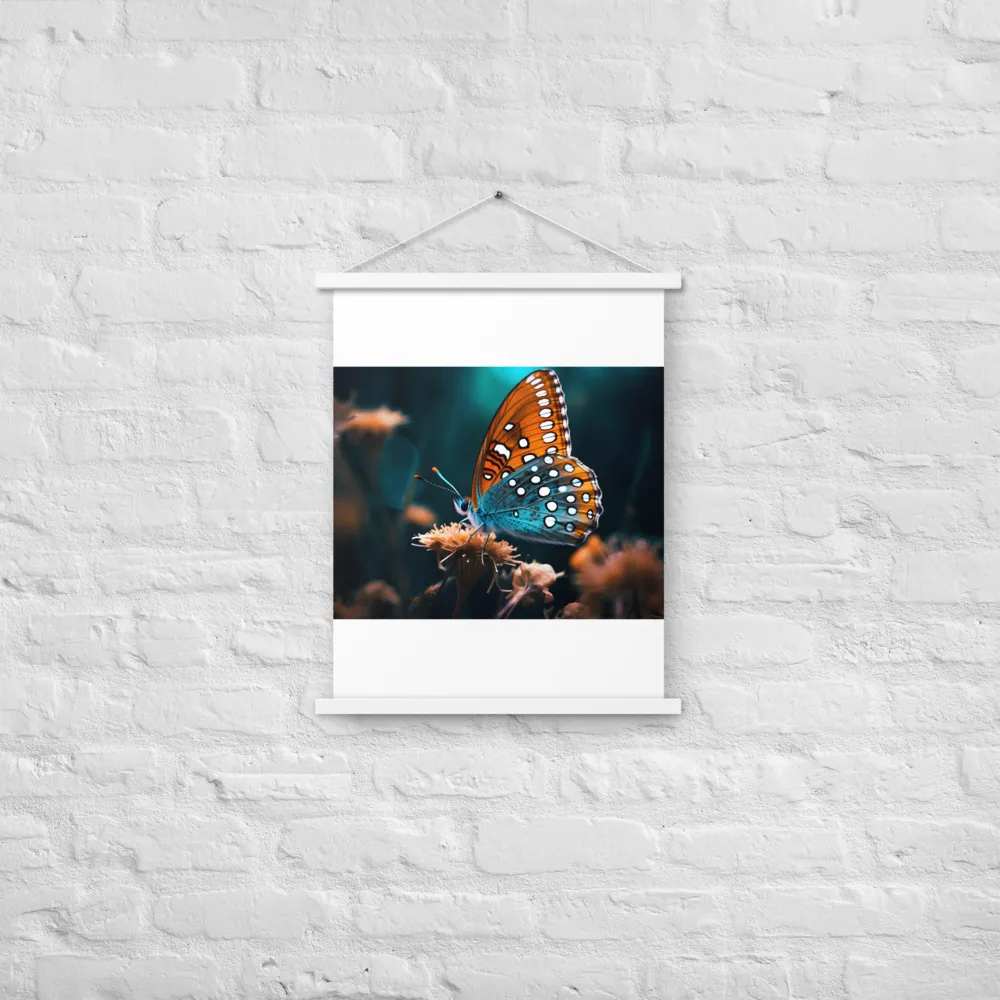 Whispers of Color: The Butterfly's Embrace | Poster With White Wood Hanger | 18″×24″