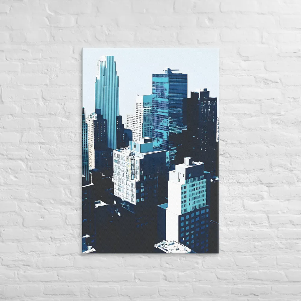 Urban Serenity: A Minimalist Cityscape | Canvas | 32″×48″