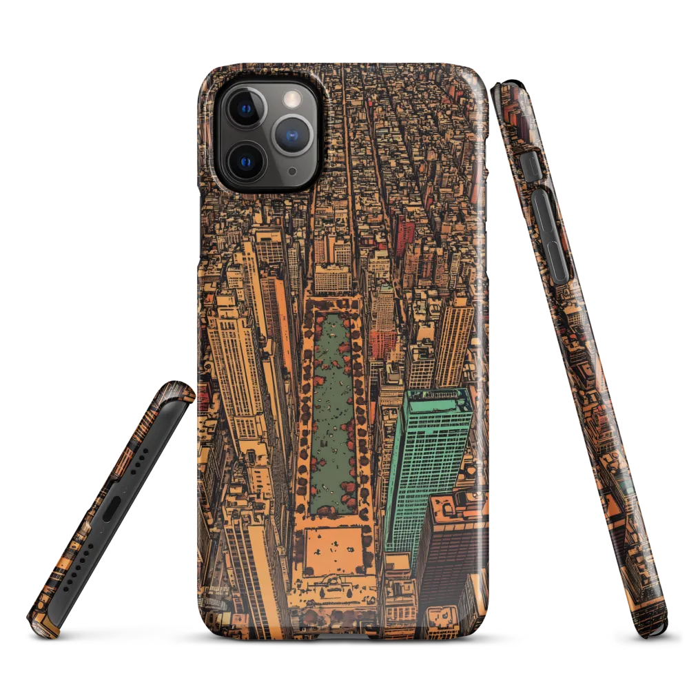 Urban Oasis: Aerial View of City Life | Phone Case |  11 Pro Max | Snap Case | Glossy