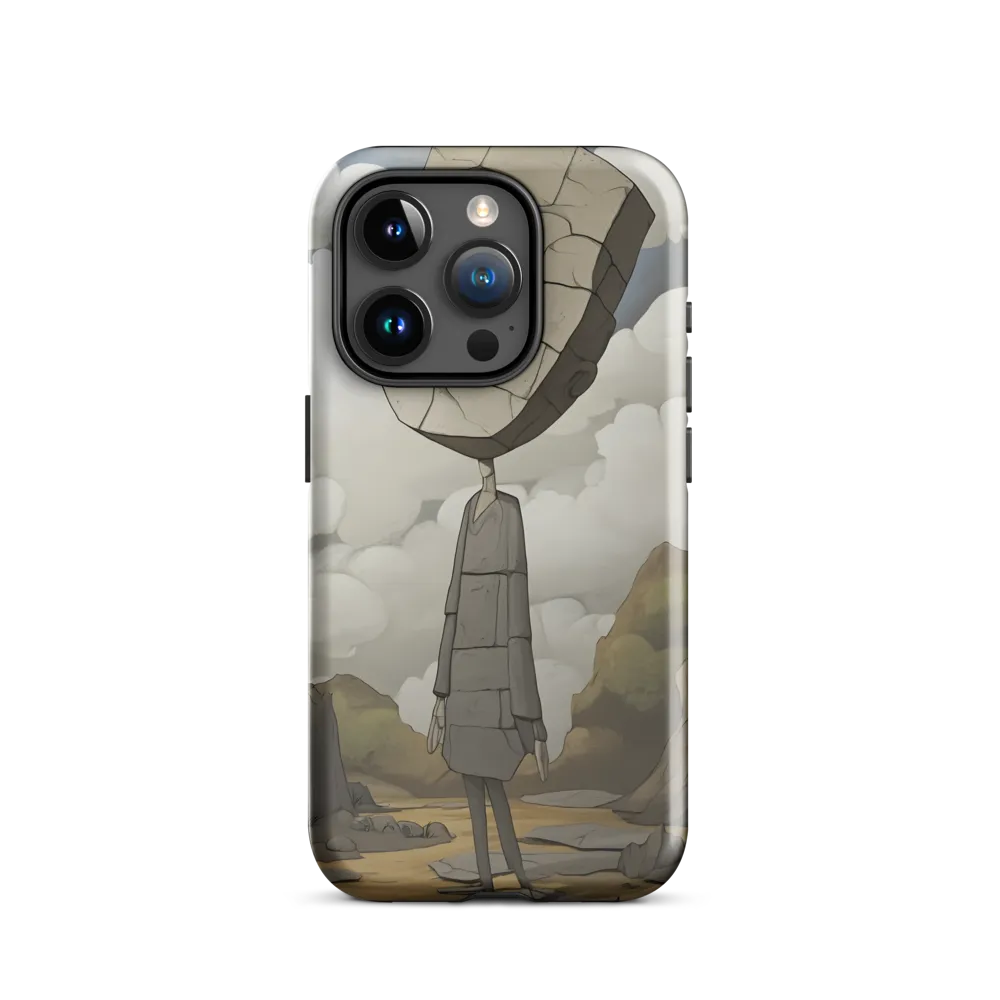 Whimsical Stone Figure in a Rocky Landscape | Phone Case |  15 Pro | Tough Case | Glossy