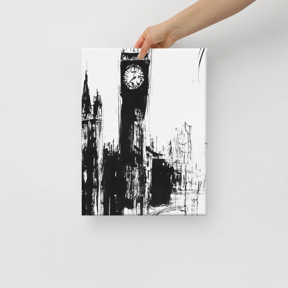 Clock Tower in Motion | Canvas | 12″×16″