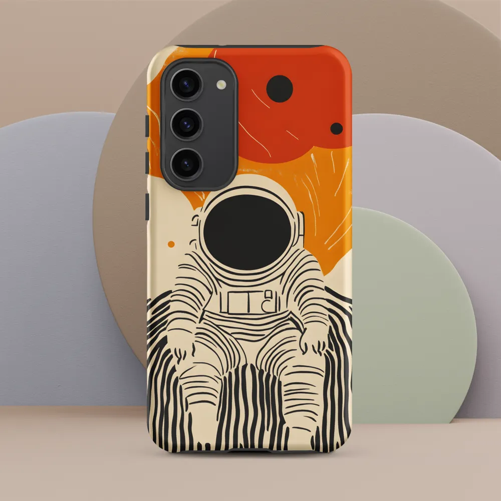 Astronaut in Cosmic Thoughts | Phone Case |  S23 Plus | Tough Case | Matte