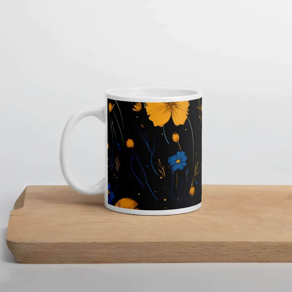 Nocturnal Blossoms | Mug with White inside | 11 oz