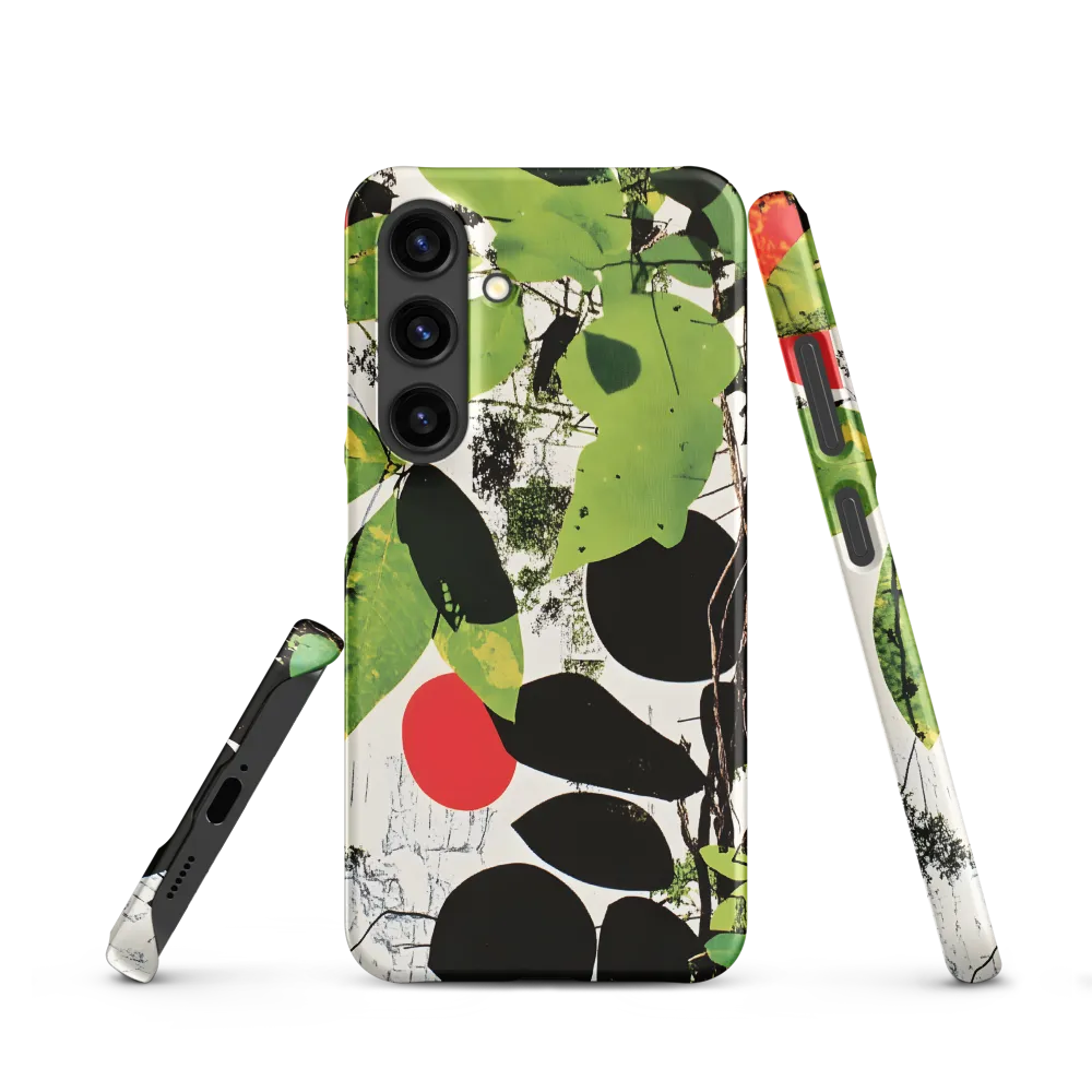 Nature's Geometry: A Contemporary Collage | Phone Case |  S24 | Snap Case | Matte