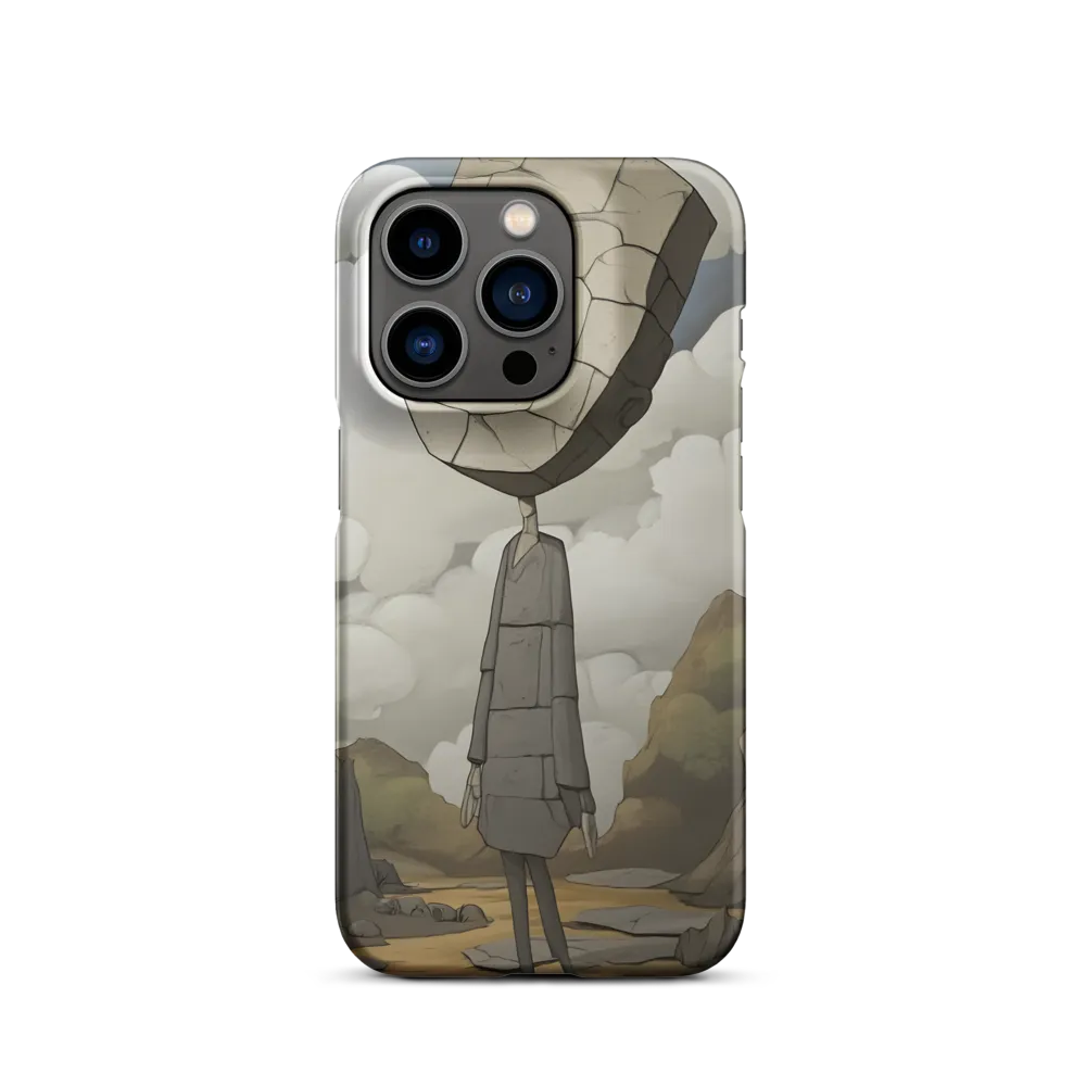 Whimsical Stone Figure in a Rocky Landscape | Phone Case |  14 Pro | Snap Case | Matte