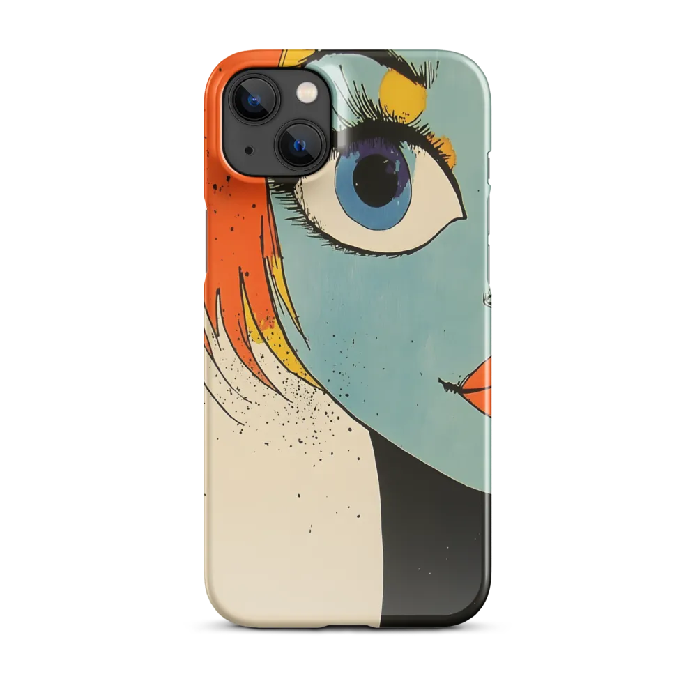 Vivid Expressions: A Portrait in Blue | Phone Case |  14 Plus | Snap Case | Glossy