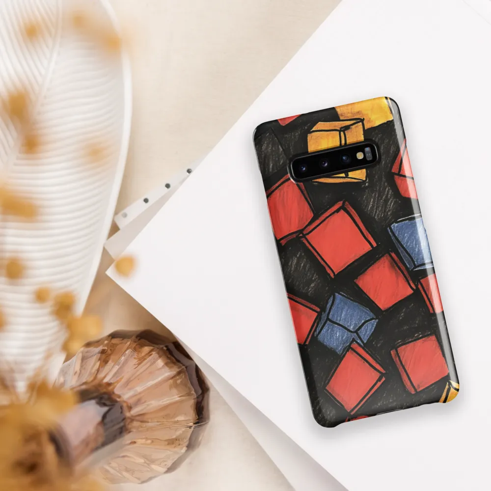 Vibrant Geometry in Motion | Phone Case |  S10 Plus | Snap Case | Glossy