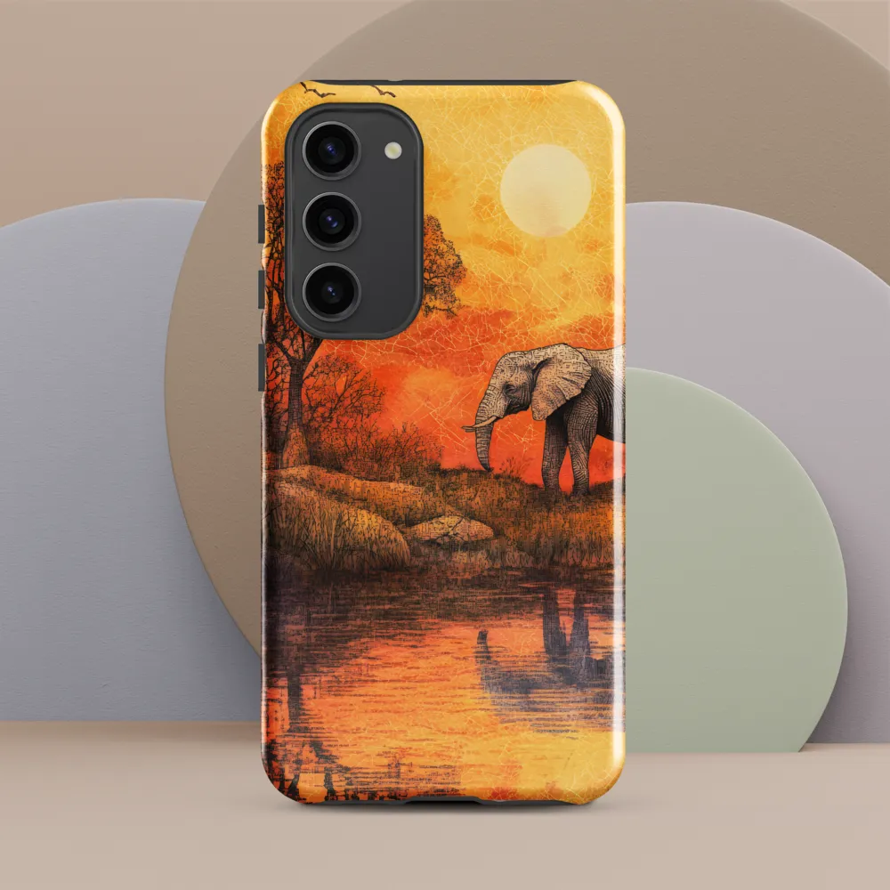 Elephant's Serenity at Dusk