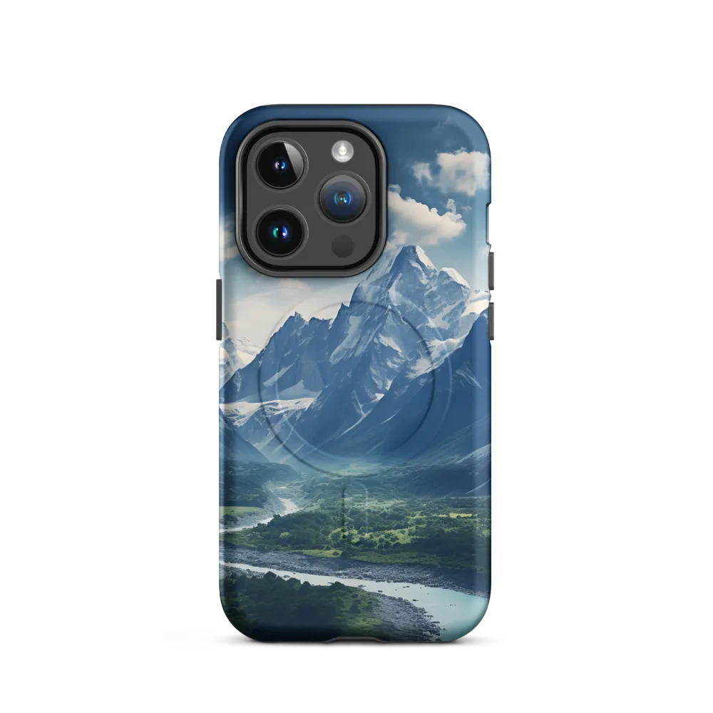Majestic Serenity: A Landscape of Mountains and Rivers | Phone Case |  14 Pro | MagSafe® Tough Case | Matte