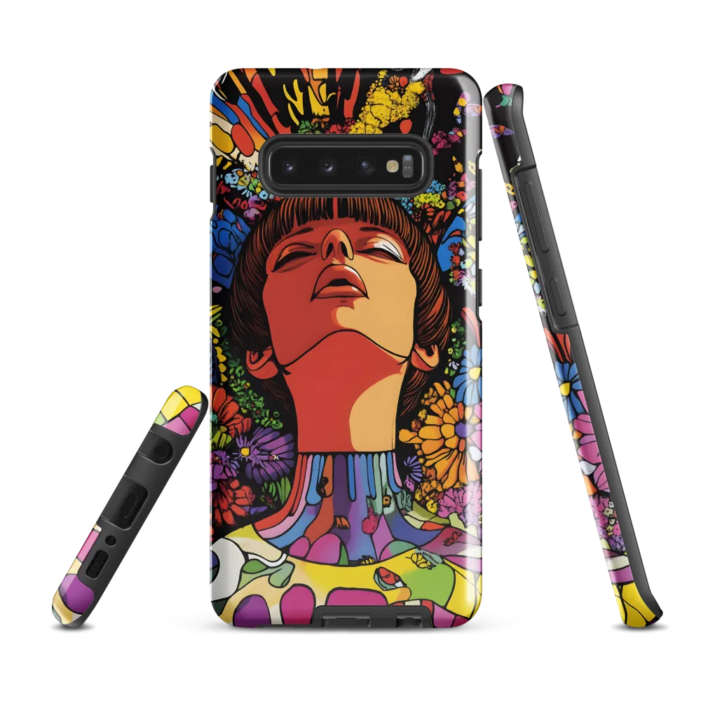 Vibrant Ecstasy: A Psychedelic Portrait | Phone Case |  S10 Plus | Tough Case | Glossy