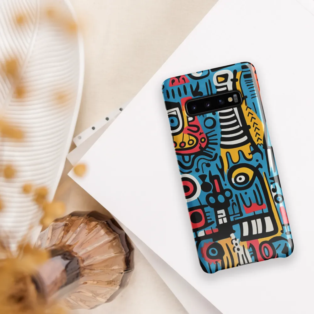 Intricate Playfulness in Geometric Abstract | Phone Case |  S10 Plus | Snap Case | Glossy