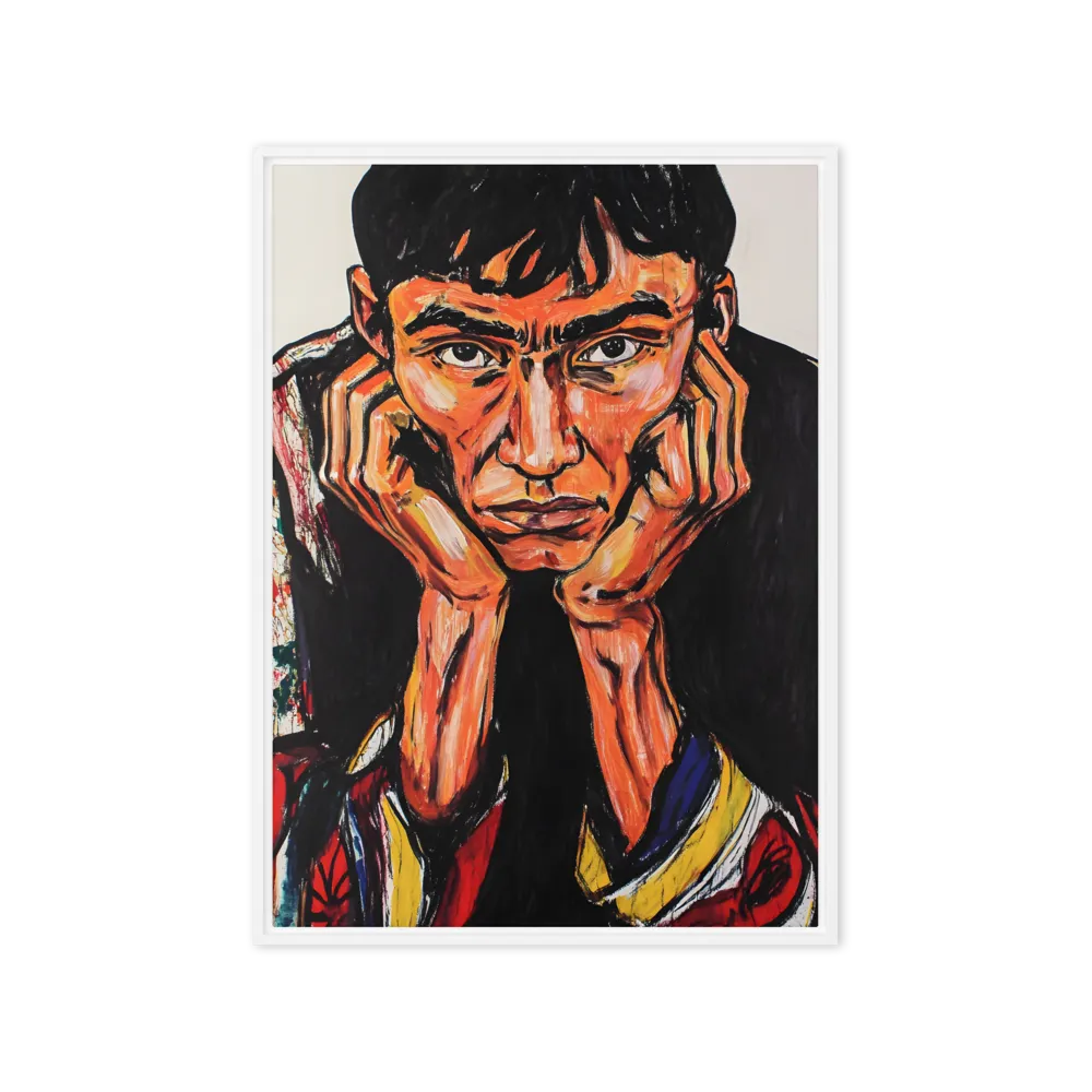 Contemplative Intensity: An Expressionist Portrait