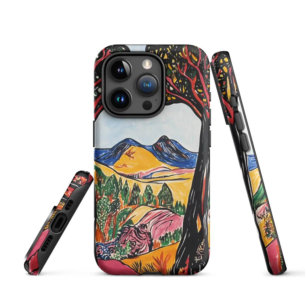 Vibrant Nature's Embrace | Phone Case |  15 Pro | Tough Case | Matte