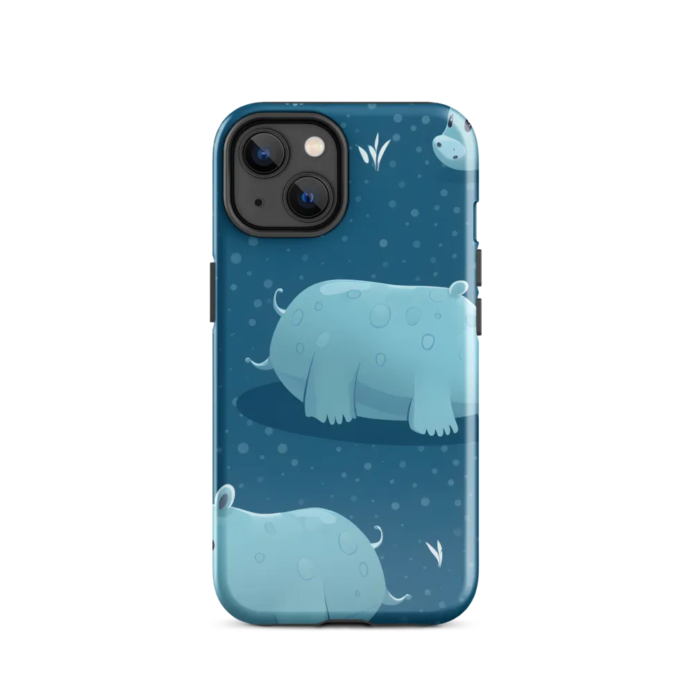 Whimsical Hippo Play | Phone Case |  14 | Tough Case | Glossy