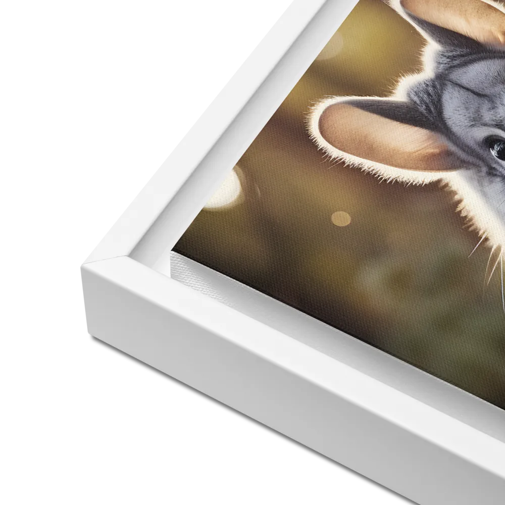 Curious Chinchilla in the Forest | Canvas with White Frame | 12″×16″