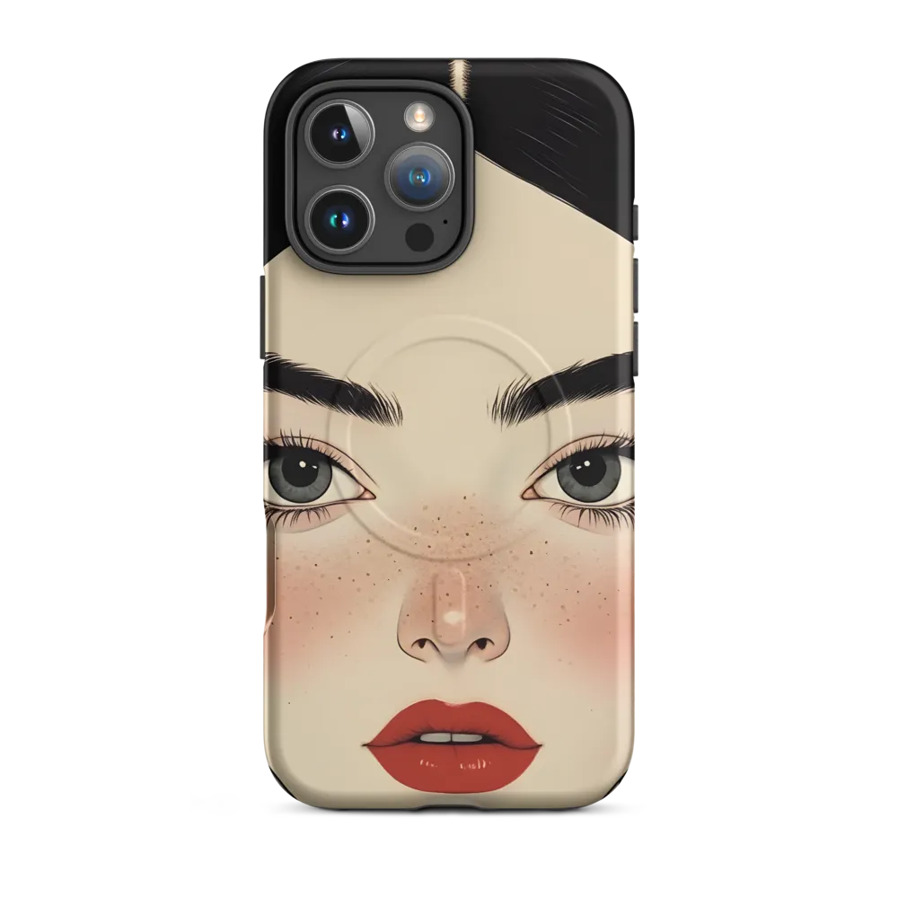 Serenity Captured: A Modern Portrait | Phone Case |  16 Pro Max | MagSafe® Tough Case | Matte