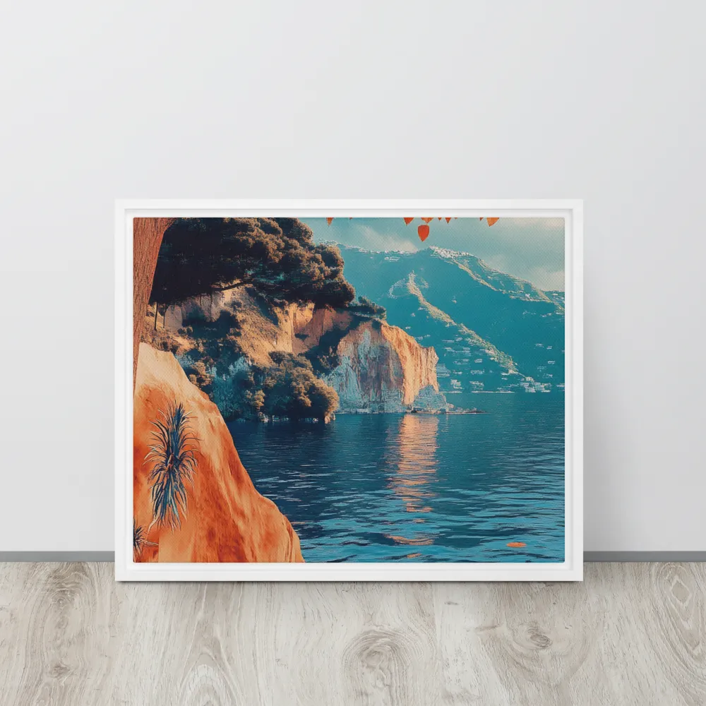 Elysian Waterscape | Canvas with White Frame | 16″×20″