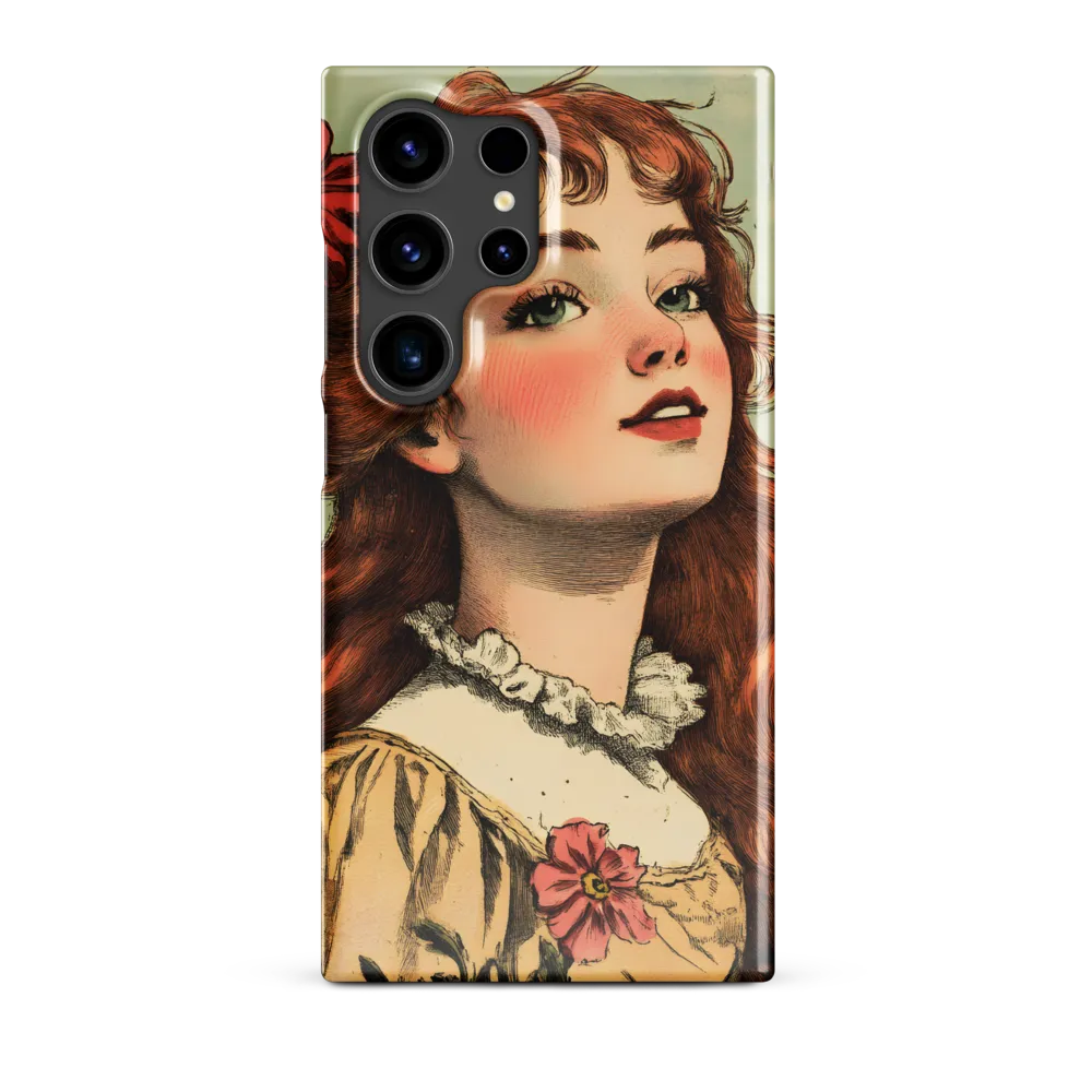 Whimsical Portrait of a Flower-Adorned Girl