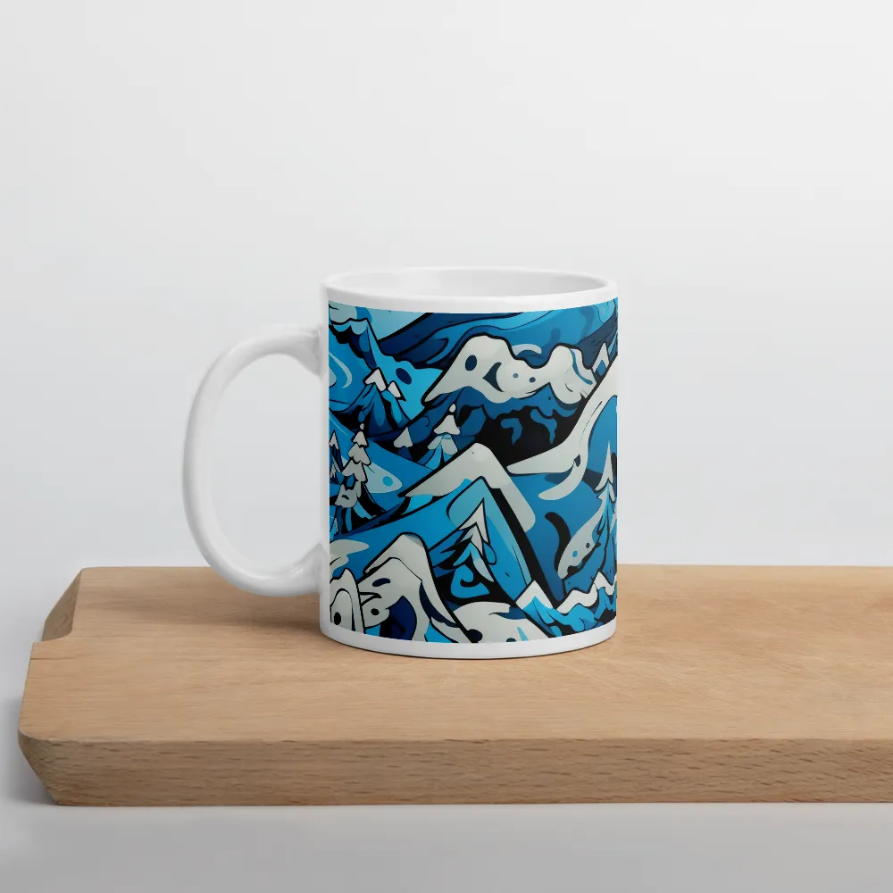 Frozen Harmony: A Blue Mountain Odyssey | Mug with White inside | 11 oz