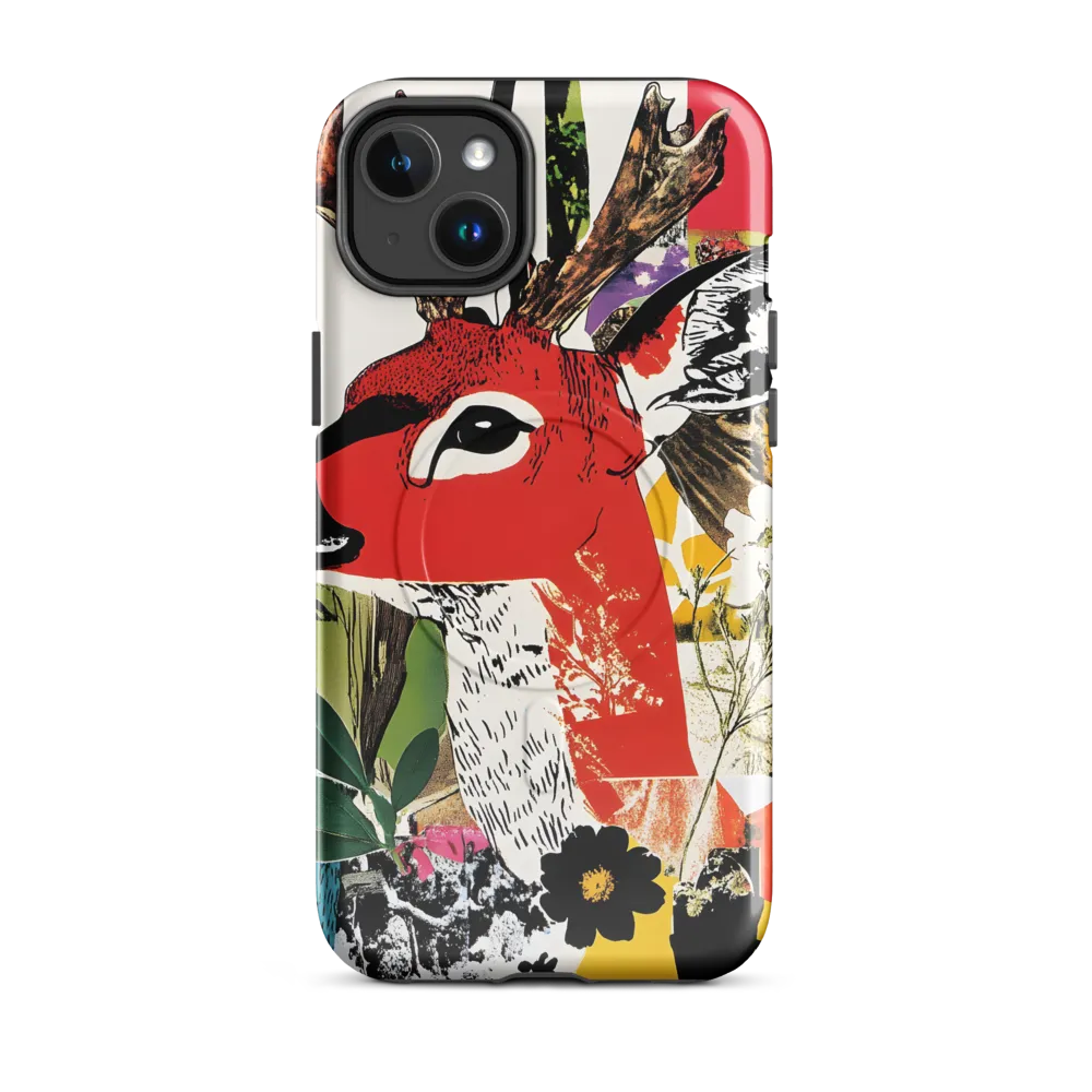 Vibrant Harmony: The Deer in Nature | Phone Case |  14 Plus | MagSafe® Tough Case | Glossy