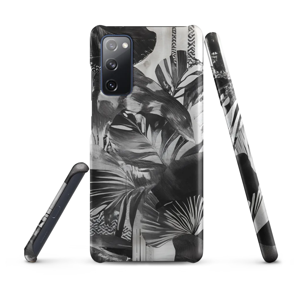 Monochrome Serenity in Tropical Foliage
