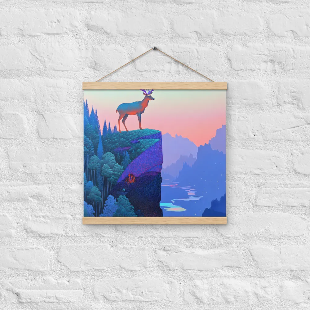 Majestic Refuge | Poster With Oak Wood Hanger | 16″×16″
