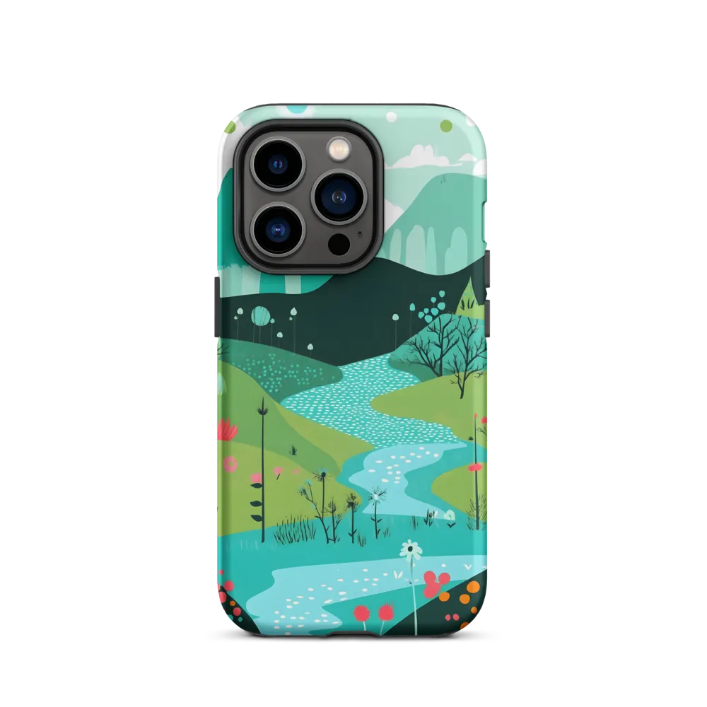 Whimsical River in a Lush Landscape