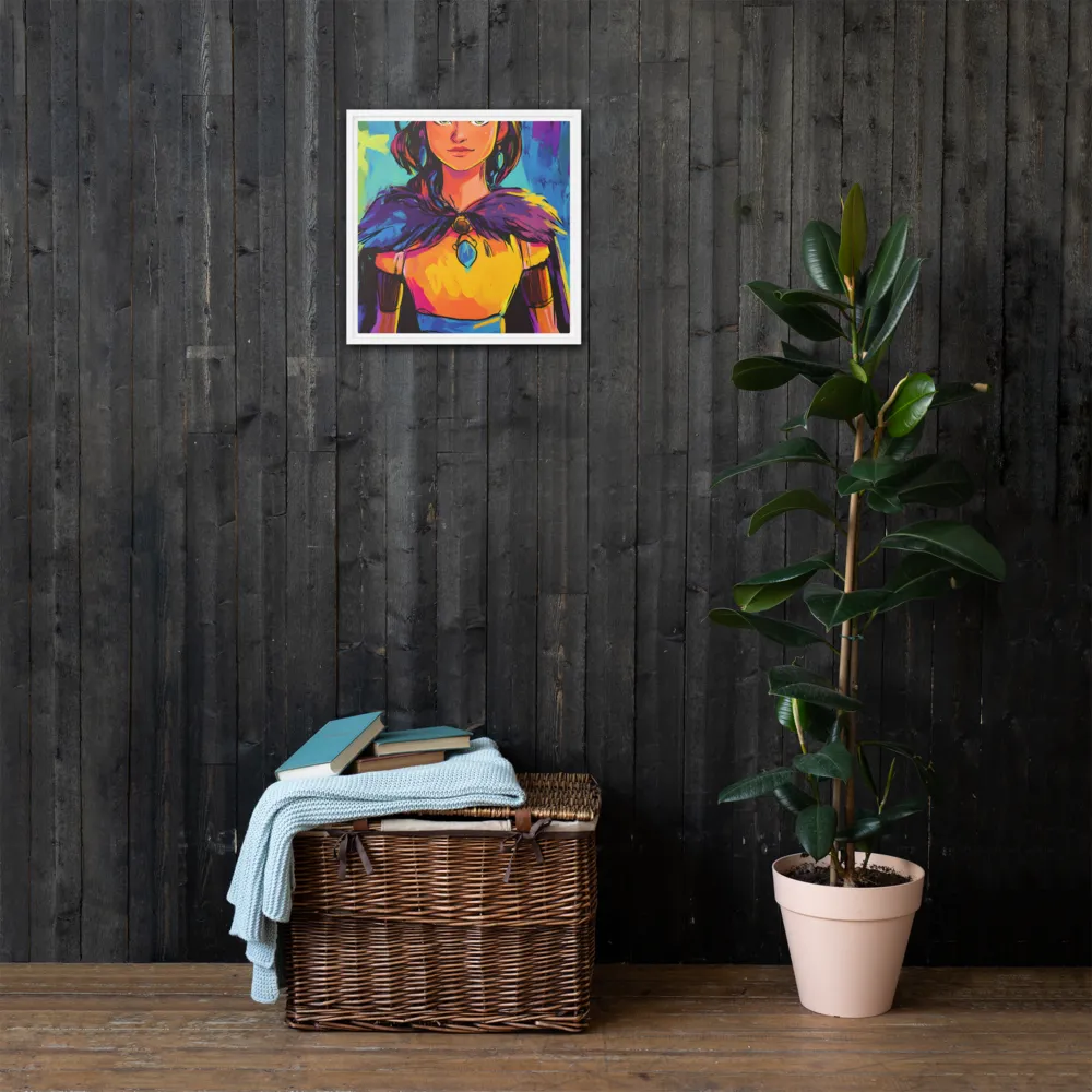 Guardian of Colors | Canvas with White Frame | 16″×16″