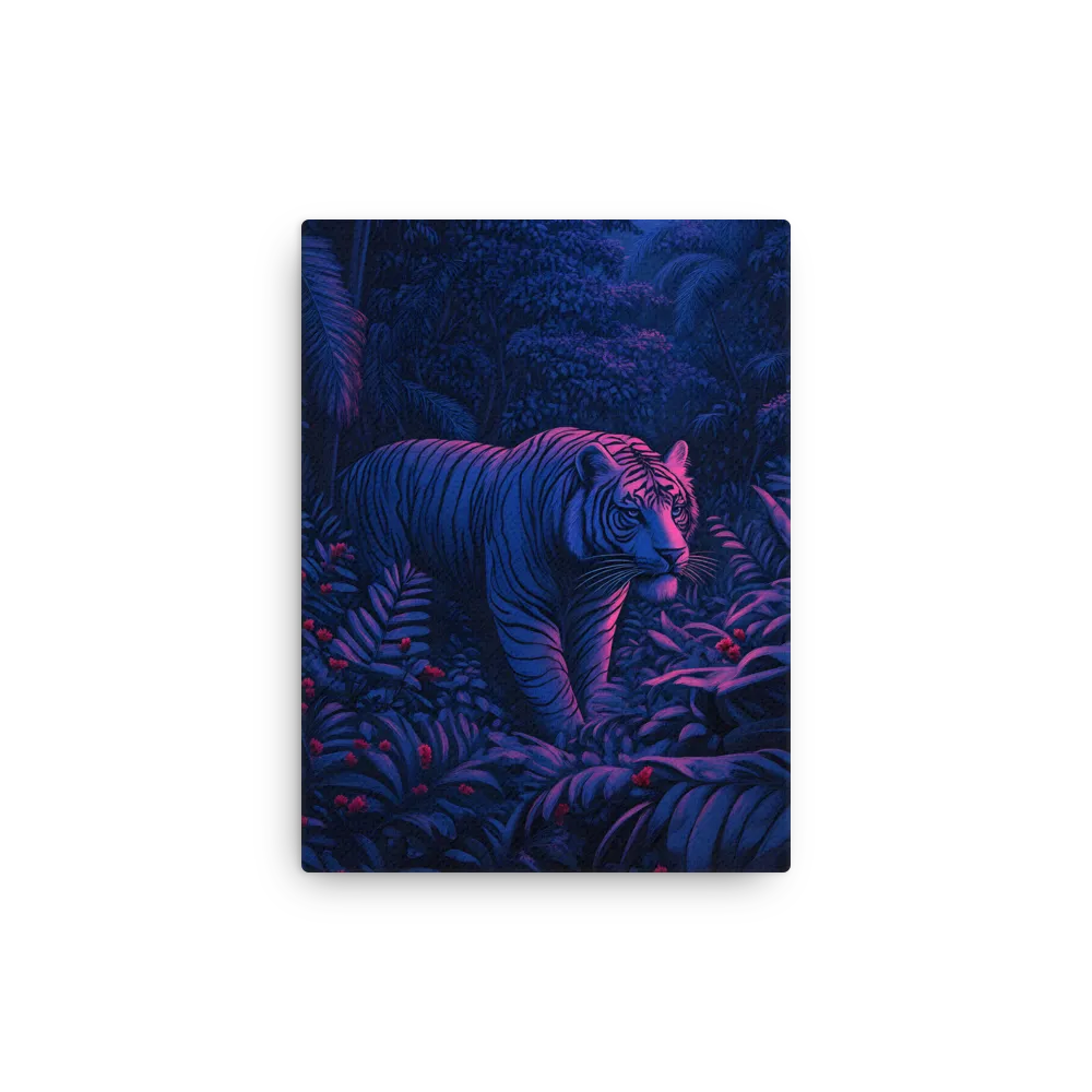 Mystic Prowler: The White Tiger in the Jungle | Thin Canvas | 9″×12″